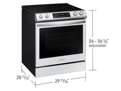 Samsung NE63BB861112 Bespoke 6.3 cu. ft. Smart Rapid Heat Induction Slide-in Range with Air Fry & Convection+ in White Glass