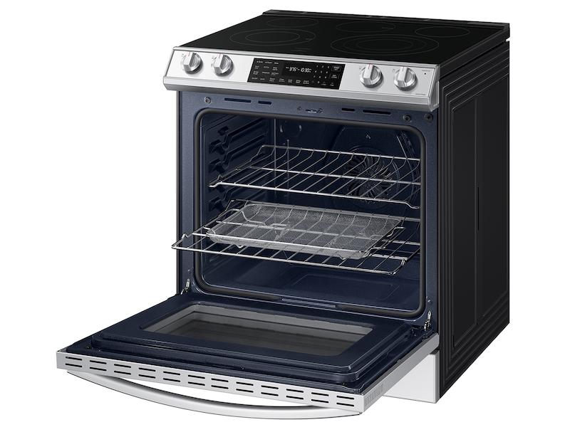 Samsung NE63BB851112 Bespoke 6.3 cu. ft. Smart Front Control Slide-In Electric Range with Air Fry & Wi-Fi in White Glass