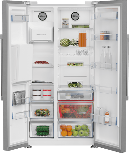 Beko BFSB3622XSS 36" Side by Side Refrigerator with Harvestfresh
