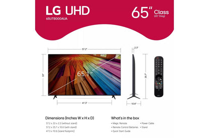 Lg 65UT8000AUA 65 Inch Class UT8000 4K TV with webOS 24