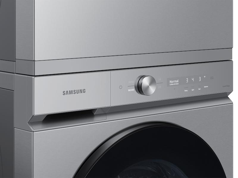 Samsung Bespoke 7.6 cu. ft. Ultra Capacity Electric Dryer with Super Speed Dry and AI Smart Dial in Silver Steel