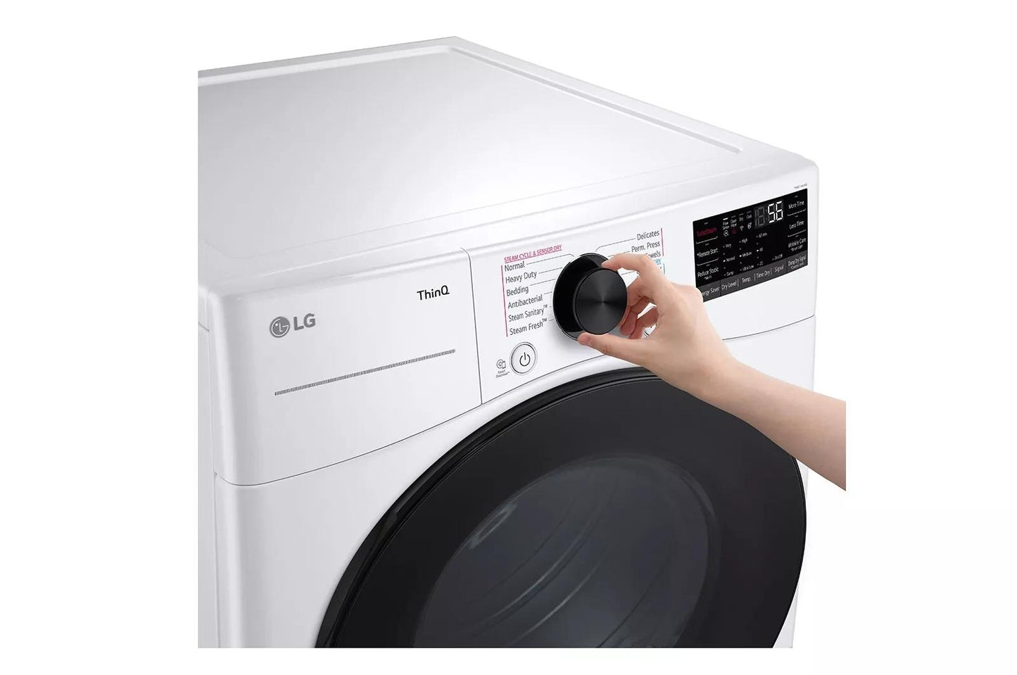 Lg DLGX4081W 7.4 cu. ft. Ultra Large Capacity Smart Front Load ENERGY STAR Gas Dryer with Sensor Dry & Steam Technology