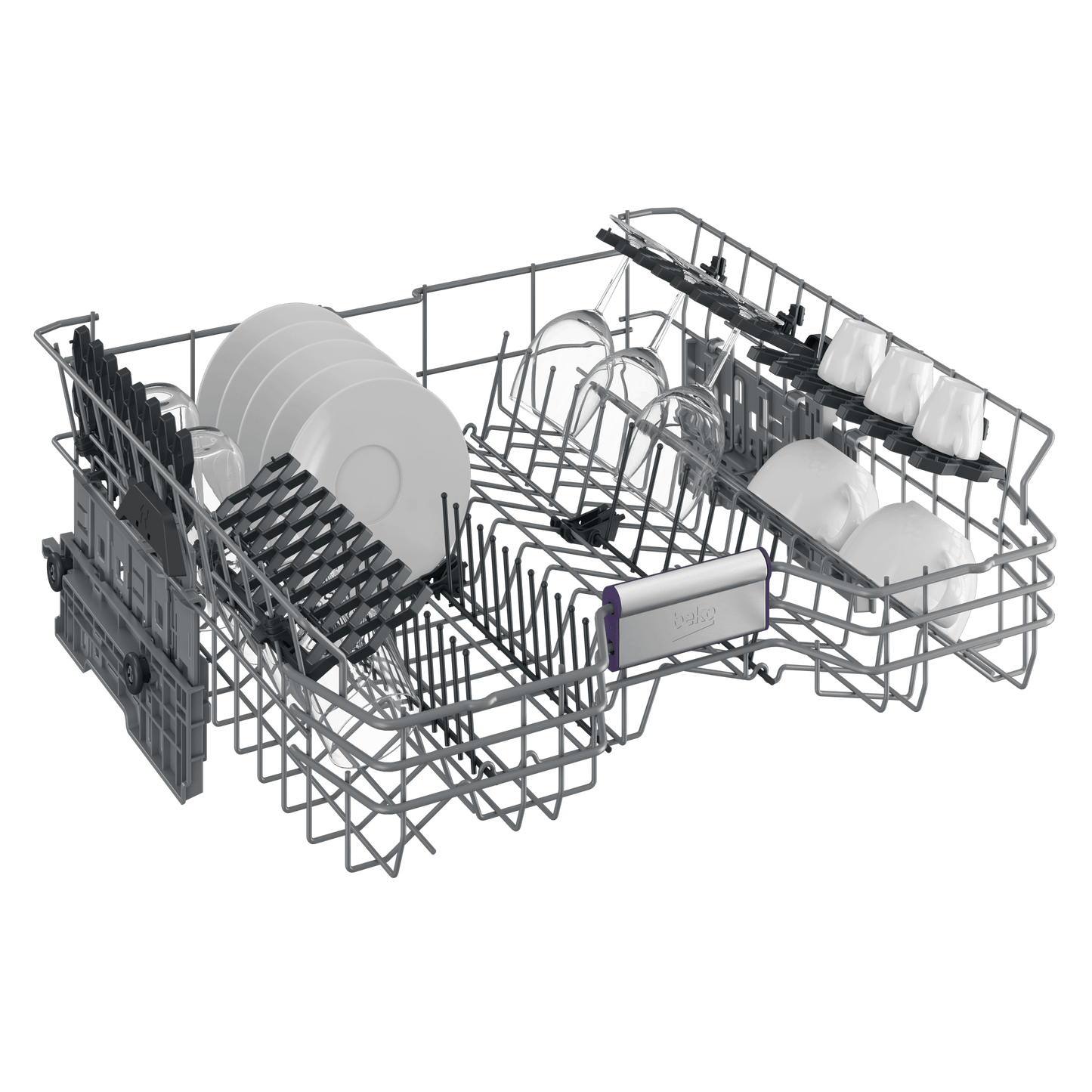 Beko DDT38530XWS Tall Tub Stainless Dishwasher, 16 place settings, 45 dBa, Top Control With Water Softener