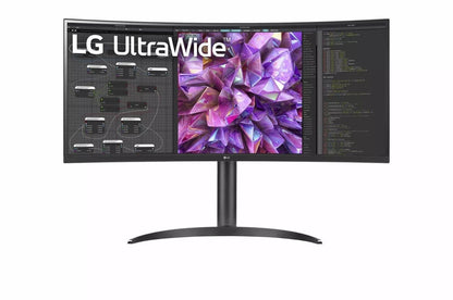 Lg 34WQ75CB 34 Inch Curved UltraWide™ QHD 1440P IPS HDR 10 Built-in KVM Monitor with USB Type-C™ & LAN (RJ-45)