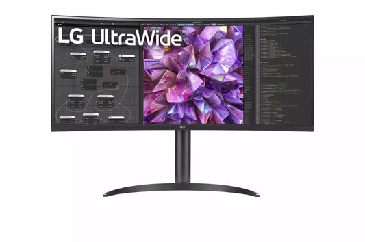 Lg 34WQ75CB 34 Inch Curved UltraWide™ QHD 1440P IPS HDR 10 Built-in KVM Monitor with USB Type-C™ & LAN (RJ-45)