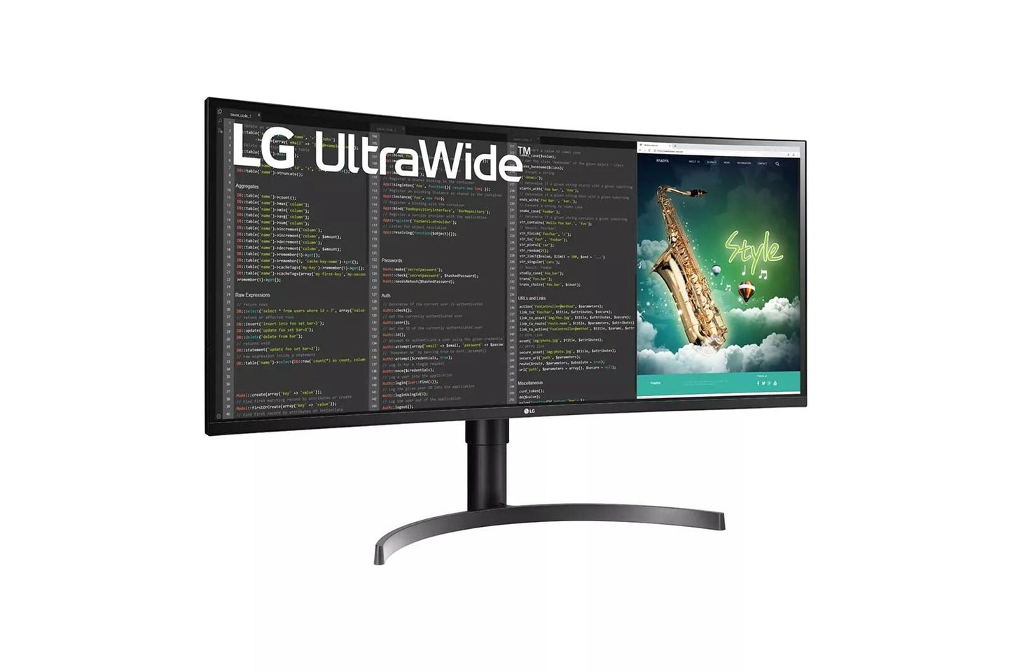 Lg 35WN75CNB 35 Inch Curved UltraWide QHD 1440P HDR Monitor with USB Type-C