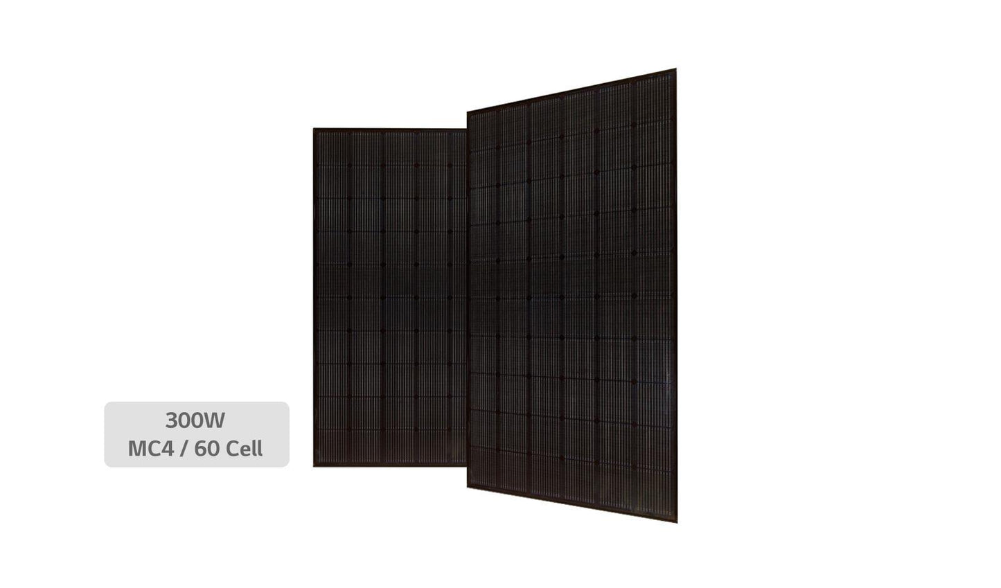 Lg LG300N1KG4 High Efficiency LG NeON® 2 Black Module Cells: 6 x 10 Module efficiency 18.3% Connector Type: MC4, MC4 Compatible, IP67