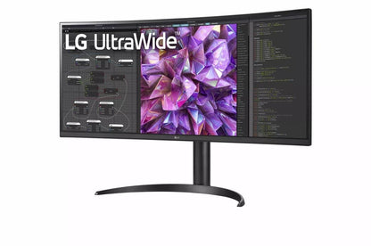 Lg 34WQ75CB 34 Inch Curved UltraWide™ QHD 1440P IPS HDR 10 Built-in KVM Monitor with USB Type-C™ & LAN (RJ-45)