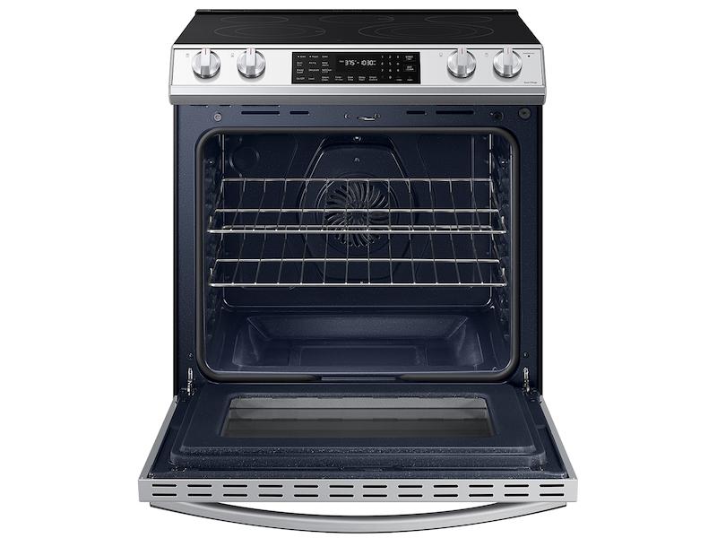 Samsung NE63BB851112 Bespoke 6.3 cu. ft. Smart Front Control Slide-In Electric Range with Air Fry & Wi-Fi in White Glass