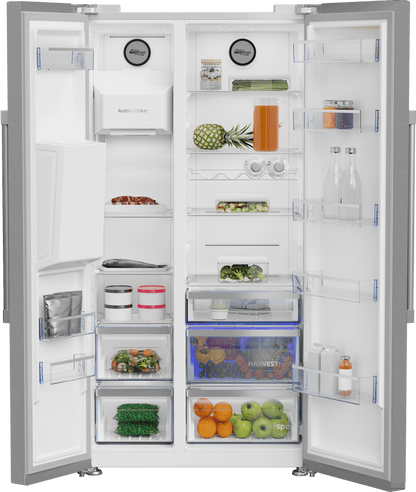 Beko BFSB3622XSS 36" Side by Side Refrigerator with Harvestfresh
