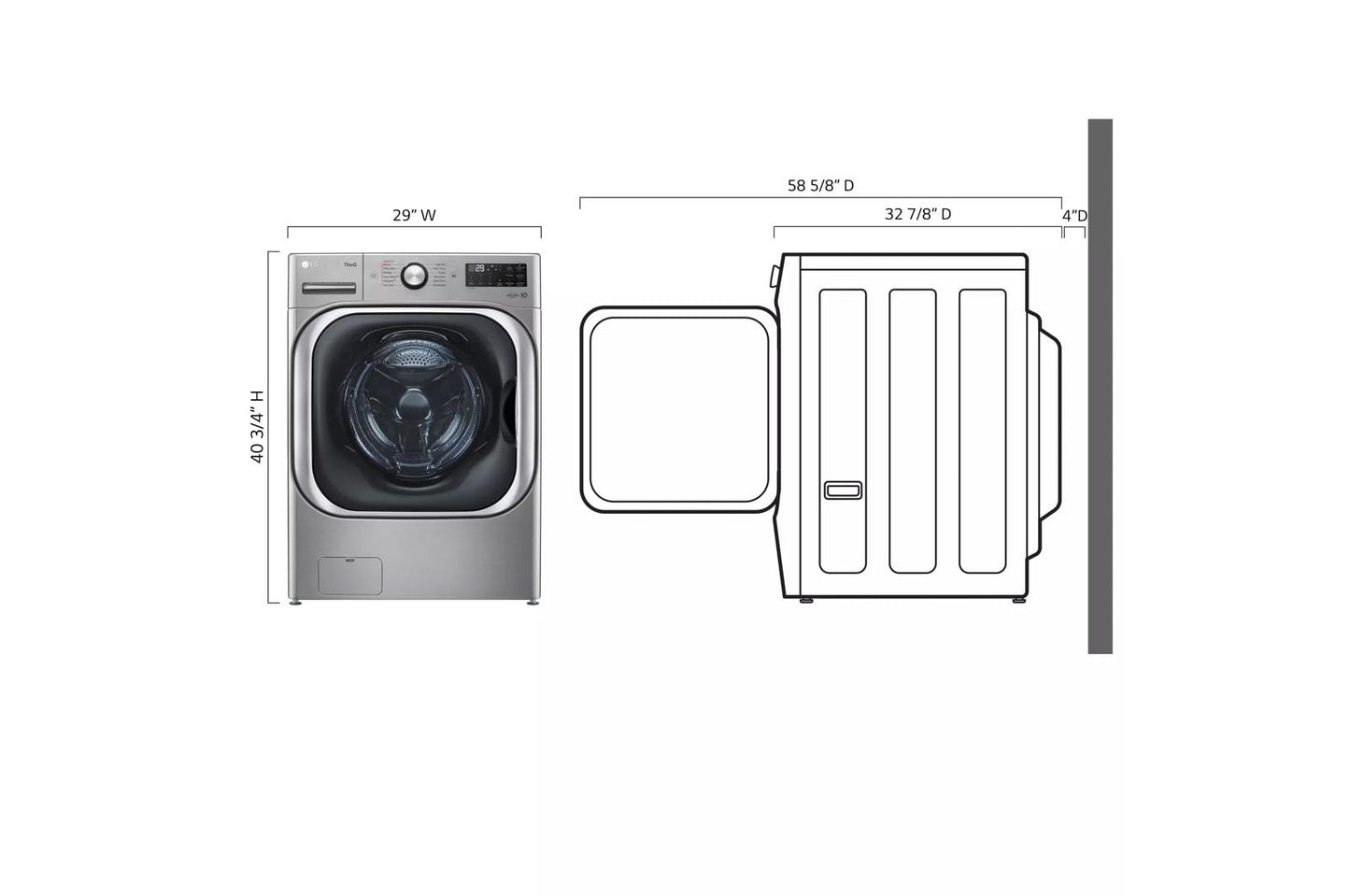 Lg WM8980HVA 5.2 cu. ft. Mega Capacity Smart Wi-Fi Enabled Front Load Washer with TurboWash® and Built-In Intelligence