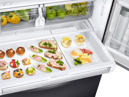 Samsung RF23R6201SG 23 cu. ft. 3-Door French Door, Counter Depth Refrigerator with CoolSelect Pantry™ in Black Stainless Steel