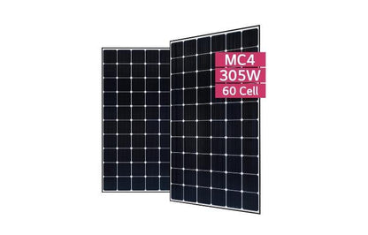 Lg LG305N1CG4 High Efficiency LG NeON® 2 Module Cells: 6 x 10 Module efficiency 18.6% Connector Type: MC4, MC4 Compatible, IP67
