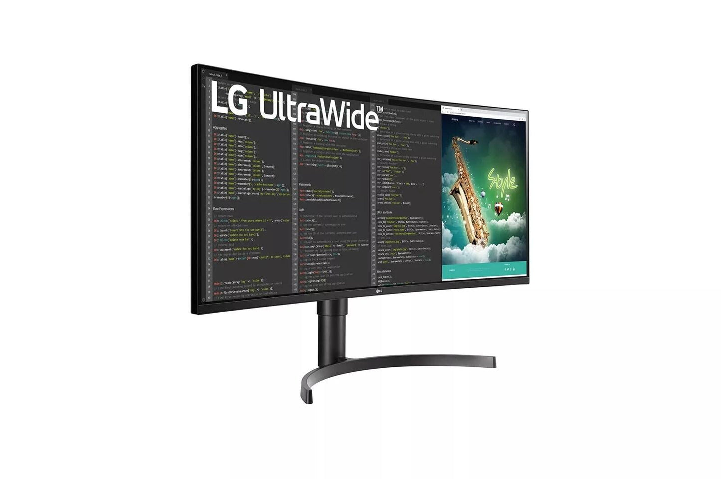 Lg 35WN75CNB 35 Inch Curved UltraWide QHD 1440P HDR Monitor with USB Type-C