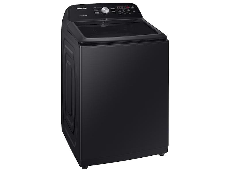 Samsung WA49B5105AV 4.9 cu. ft. Large Capacity Top Load Washer with ActiveWave™ Agitator and Deep Fill in Brushed Black