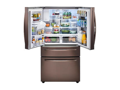 Samsung RF28R7351DT 28 cu. ft. Food Showcase 4-Door French Door Refrigerator in Tuscan Stainless Steel