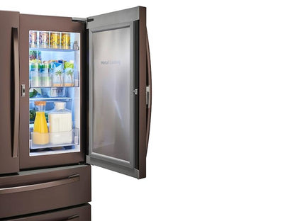 Samsung RF28R7351DT 28 cu. ft. Food Showcase 4-Door French Door Refrigerator in Tuscan Stainless Steel