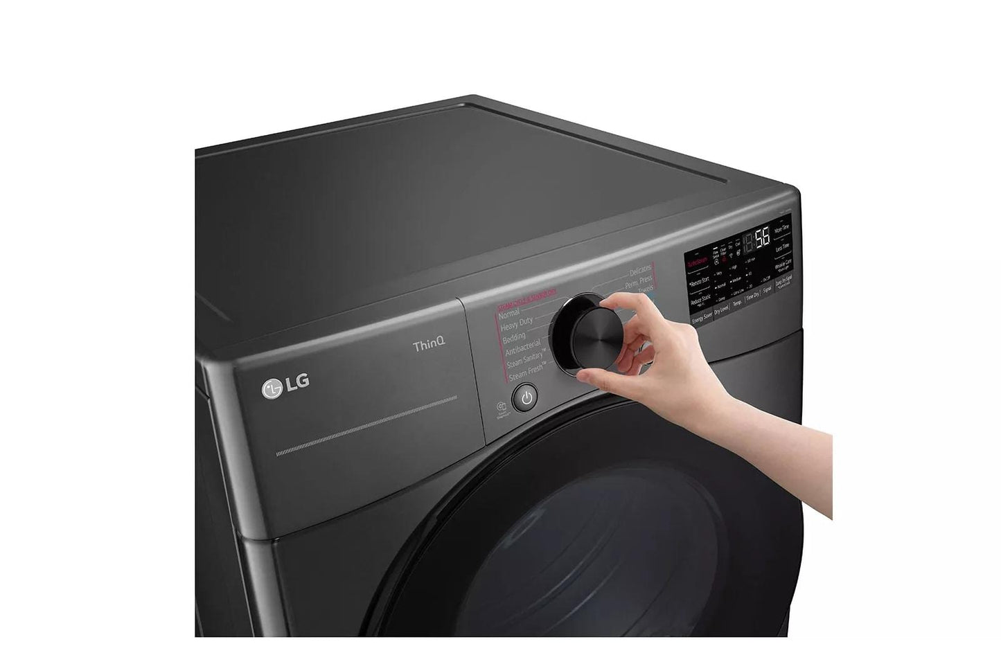 Lg DLGX4081B 7.4 cu. ft. Ultra Large Capacity Smart Front Load ENERGY STAR Gas Dryer with Sensor Dry & Steam Technology