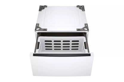 Lg WM6700HWADLEX6700WWD300CWWDP6W 5.0 cu. ft. Front Load Washer and 7.4 cu.ft. Electric Dryer with pedestal washer and drawer Laundry Set in White