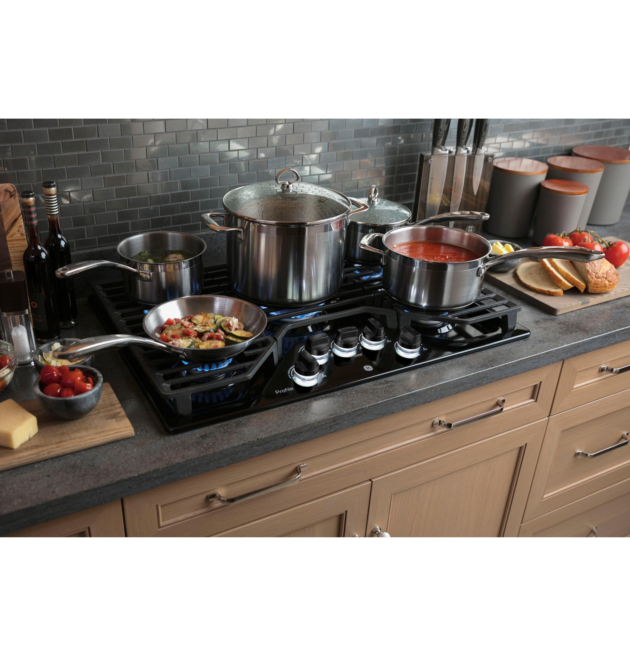 PGP7030DLBB GE Profile™ 30" Built-In Gas Cooktop with 5 Burners