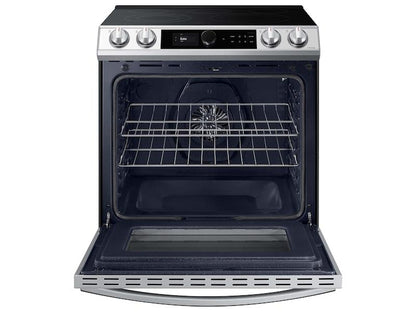 Samsung NE63BB871112 Bespoke Smart Slide-in Electric Range 6.3 cu. ft. with Smart Dial & Air Fry in White Glass