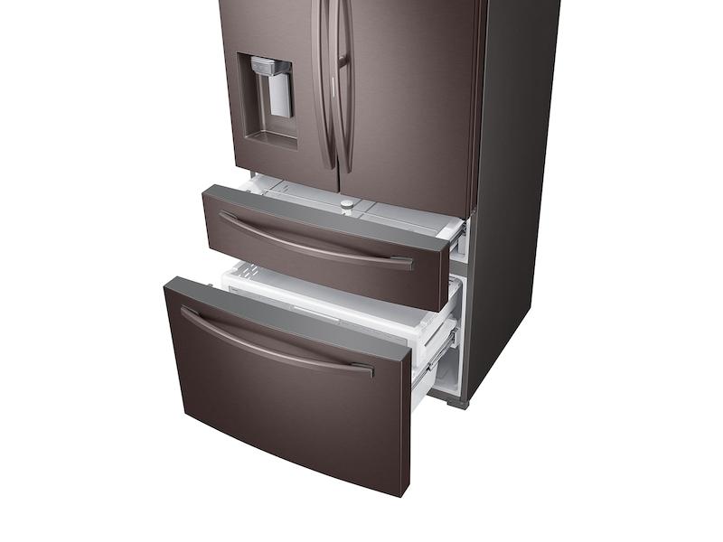 Samsung RF28R7351DT 28 cu. ft. Food Showcase 4-Door French Door Refrigerator in Tuscan Stainless Steel