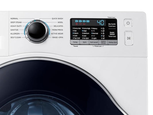 Samsung WW22K6800AW 2.2 cu. ft. Compact Front Load Washer with Super Speed in White