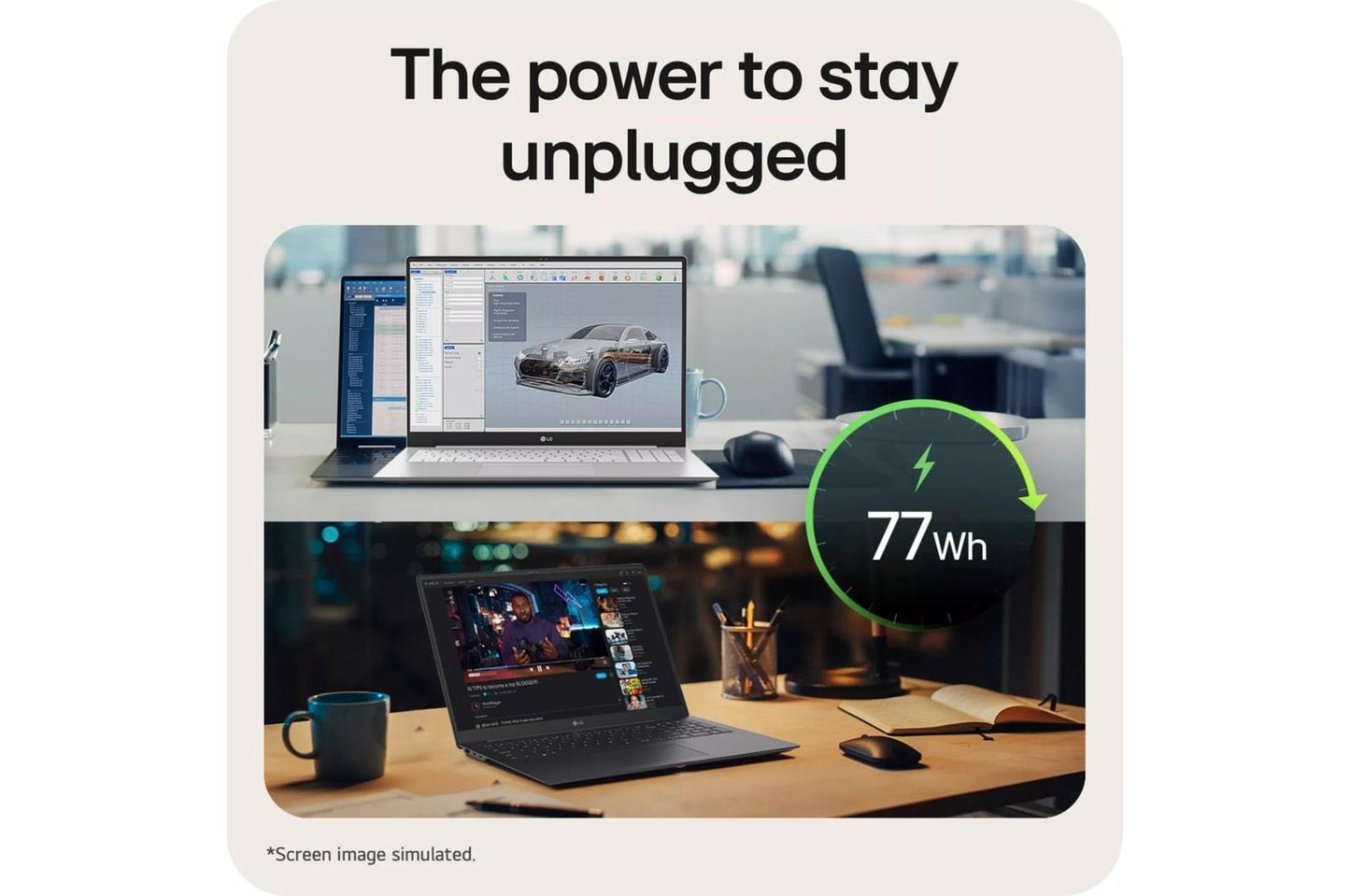 16Z90SPKADB8U1 LG gram Pro 16 Inch OLED Thin and Lightweight Laptop, Intel® Evo™ Edition - AI-enabled Intel® Core™ Ultra 7 processor, Windows 11 Home, 32GB RAM, 1TB SSD, Black