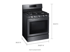 Samsung NX58T7511SG 5.8 cu. ft. Freestanding Gas Range with Air Fry and Convection in Black Stainless Steel