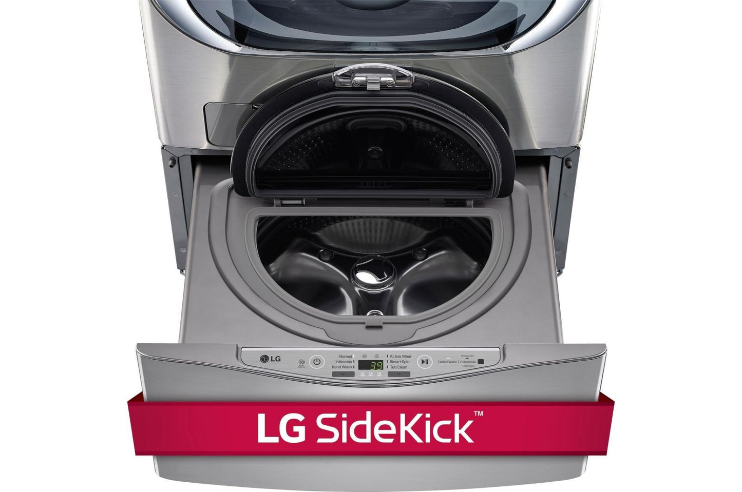 Lg WM5000HVAWD100CVDLGX5001VWDP4V 5.5 Total Capacity LG TWINWash™ Bundle with LG SideKick™ and Gas Dryer