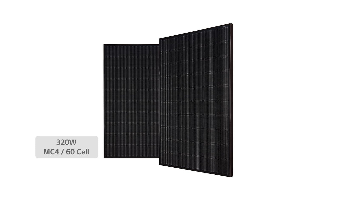 Lg LG320N1KA5 High Efficiency LG NeON® 2 Black Module Cells: 6 x 10 Module efficiency 18.7% Connector Type: MC4