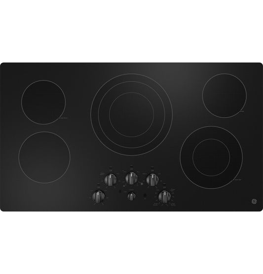 JEP5036DTBB GE® 36" Built-In Knob Control Electric Cooktop