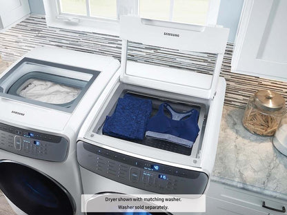Samsung DVE60M9900W 7.5 cu. ft. Smart Electric Dryer with FlexDry™ in White