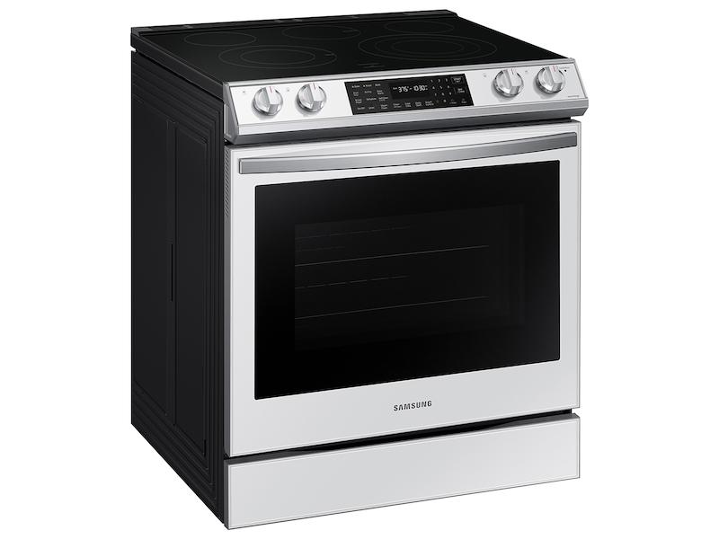 Samsung NE63BB851112 Bespoke 6.3 cu. ft. Smart Front Control Slide-In Electric Range with Air Fry & Wi-Fi in White Glass
