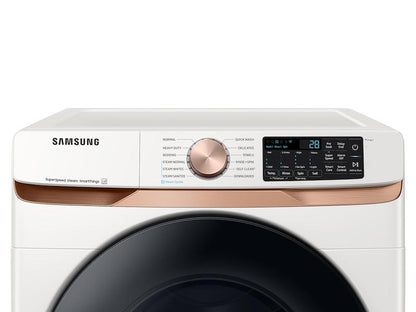 Samsung WF50BG8300AEUS 5.0 cu. ft. Extra Large Capacity Smart Front Load Washer with Super Speed Wash and Steam in Ivory
