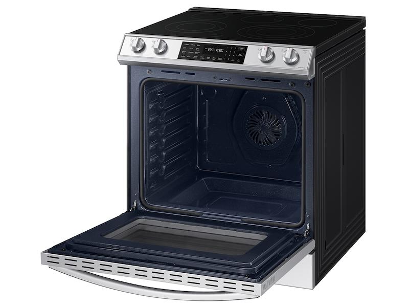 Samsung NE63BB851112 Bespoke 6.3 cu. ft. Smart Front Control Slide-In Electric Range with Air Fry & Wi-Fi in White Glass