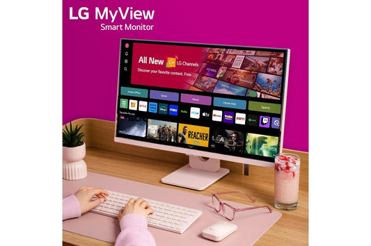 Lg 27SR5BFP 27 Inch Full HD IPS Smart Monitor with webOS Desktop Setup Including Wireless Keyboard and Mouse