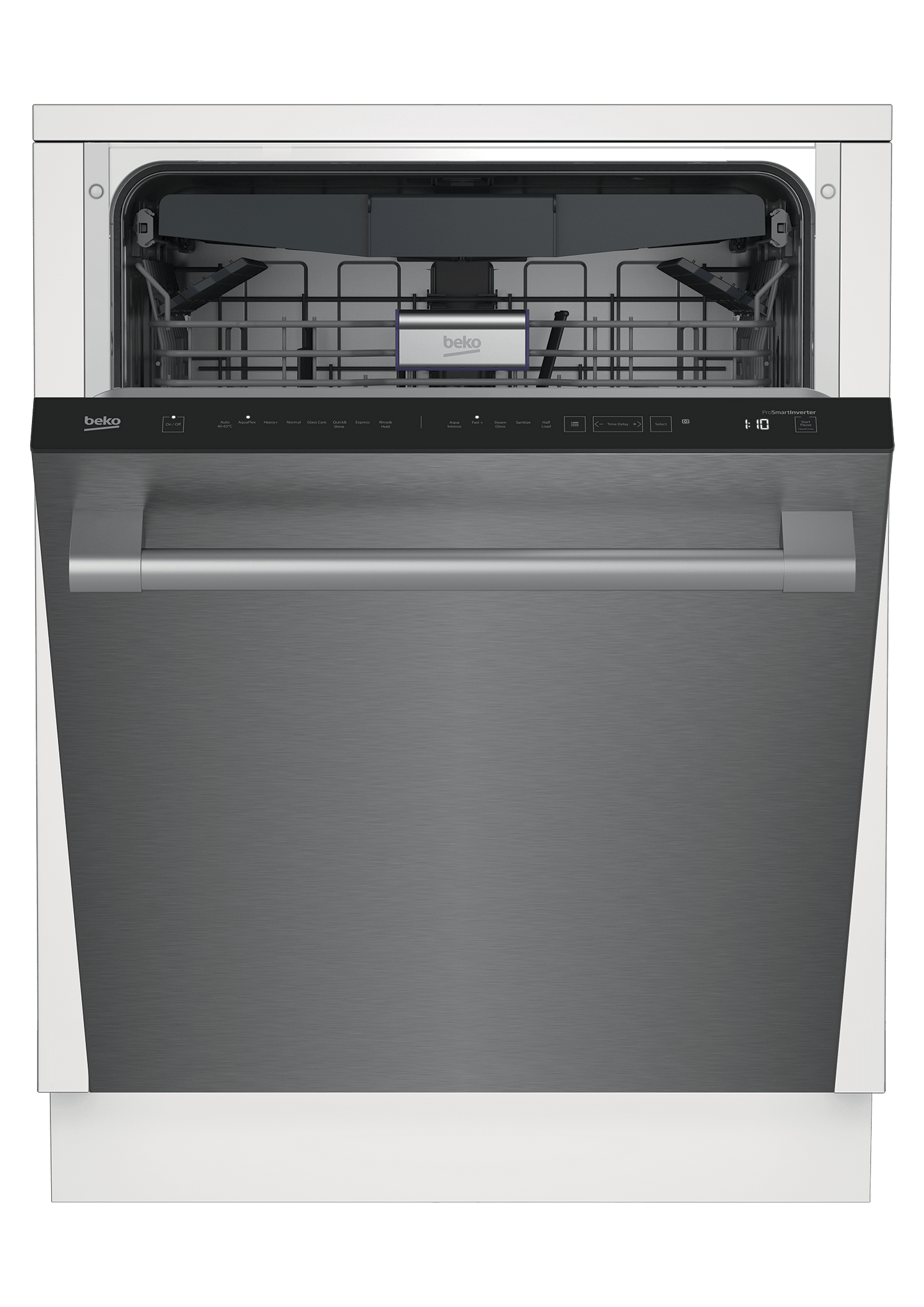 Beko DDT38530XWS Tall Tub Stainless Dishwasher, 16 place settings, 45 dBa, Top Control With Water Softener
