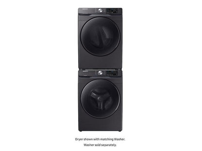 Samsung DVE45R6100V 7.5 cu. ft. Electric Dryer with Steam Sanitize+ in Black Stainless Steel