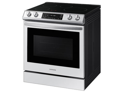 Samsung NE63BB861112 Bespoke 6.3 cu. ft. Smart Rapid Heat Induction Slide-in Range with Air Fry & Convection+ in White Glass