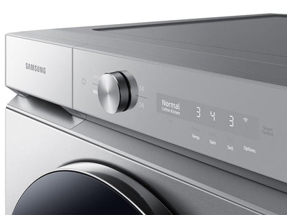 Samsung DVE53BB8900T Bespoke 7.6 cu. ft. Ultra Capacity Electric Dryer with AI Optimal Dry and Super Speed Dry in Silver Steel