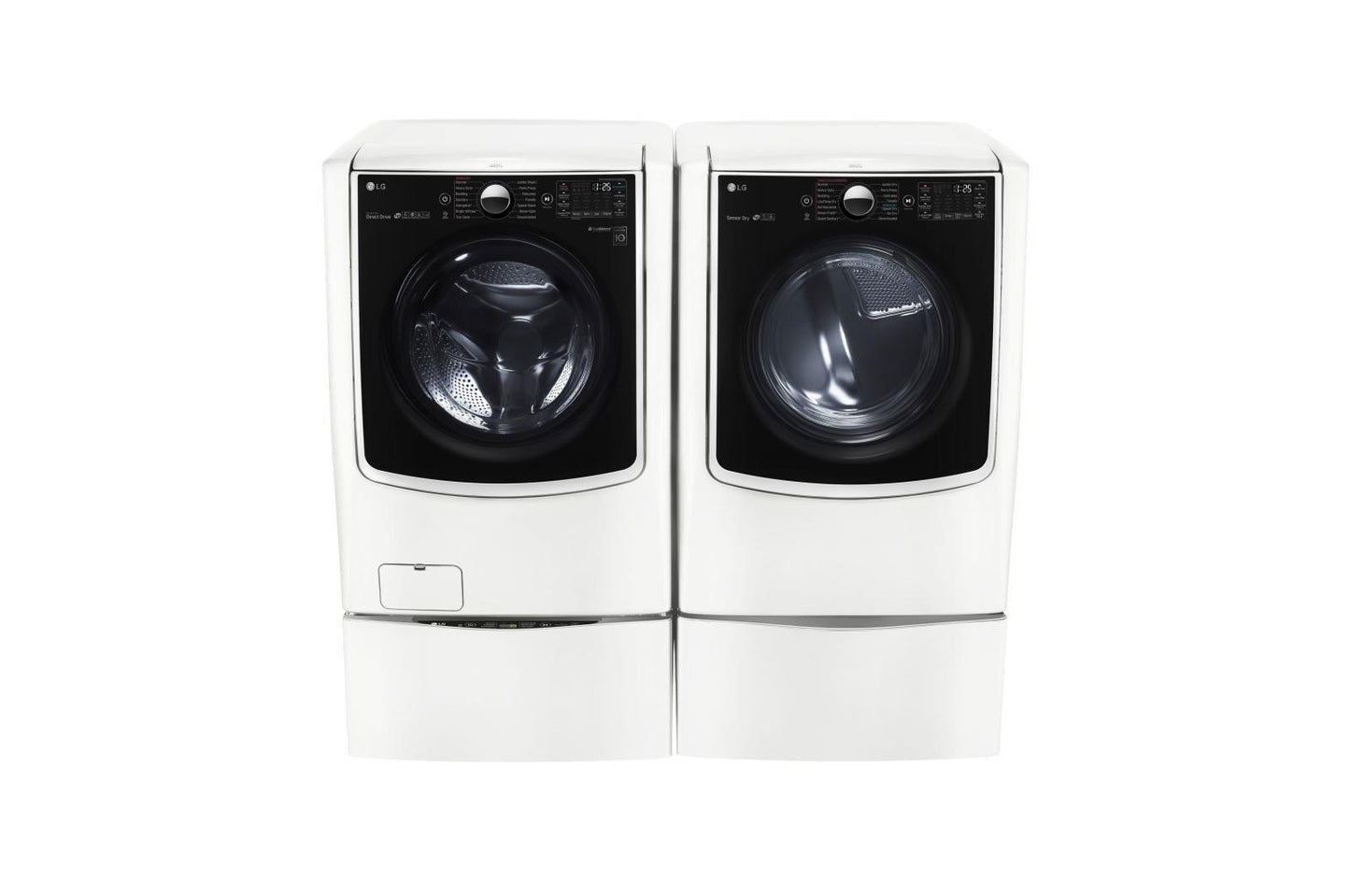 Lg WM5000HWAWD100CWDLEX5000WWDP4W 5.5 Total Capacity LG TWINWash™ Bundle with LG SideKick™ and Electric Dryer