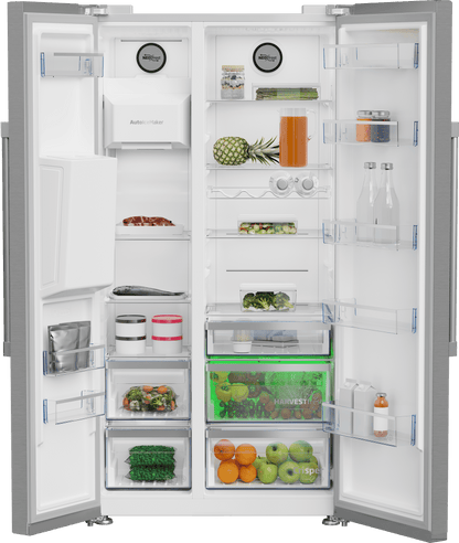 Beko BFSB3622XSS 36" Side by Side Refrigerator with Harvestfresh