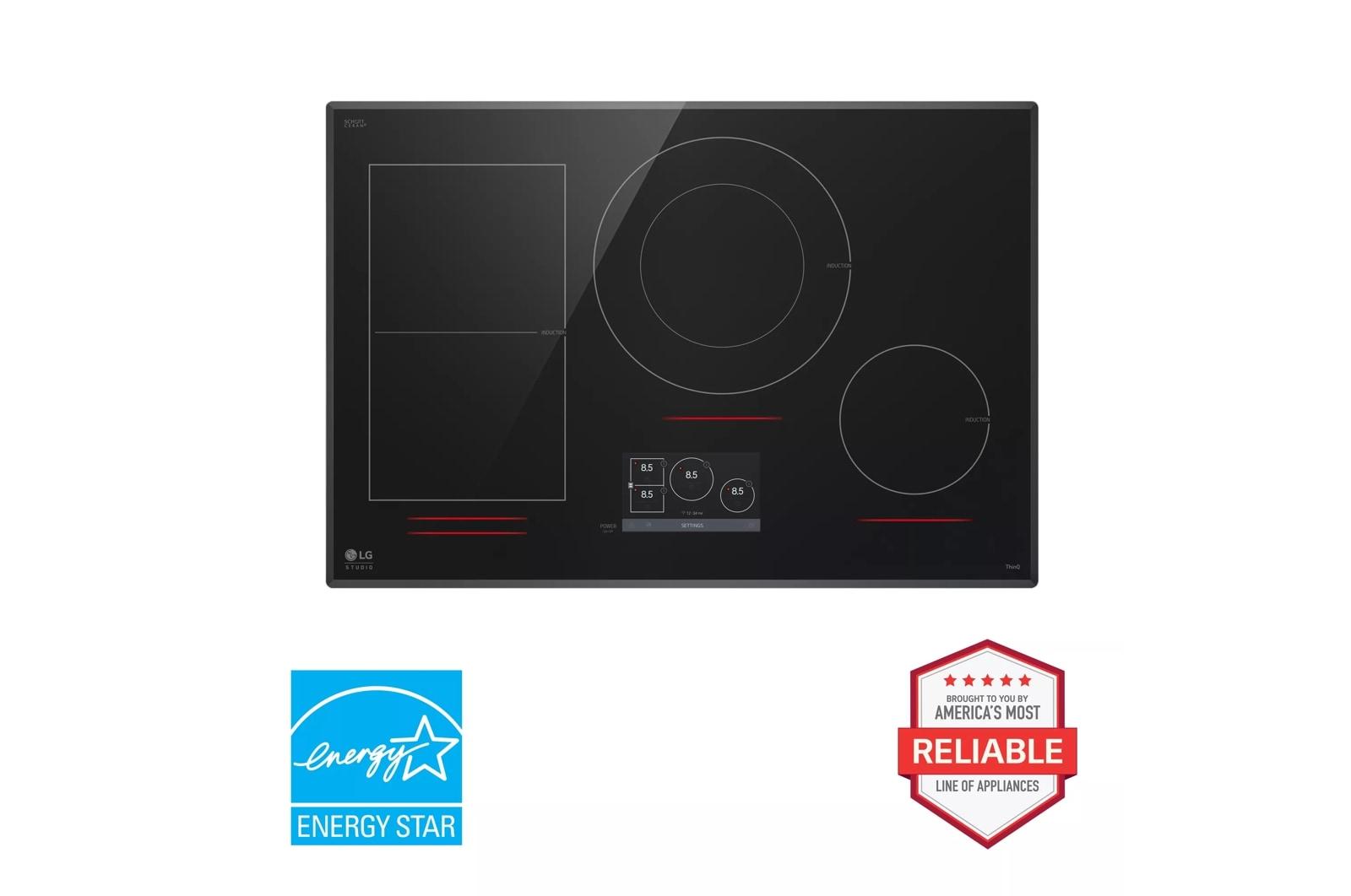 CBIS3018BE LG STUDIO 30" Induction Cooktop with 4 Burners and Flexible Cooking Zone