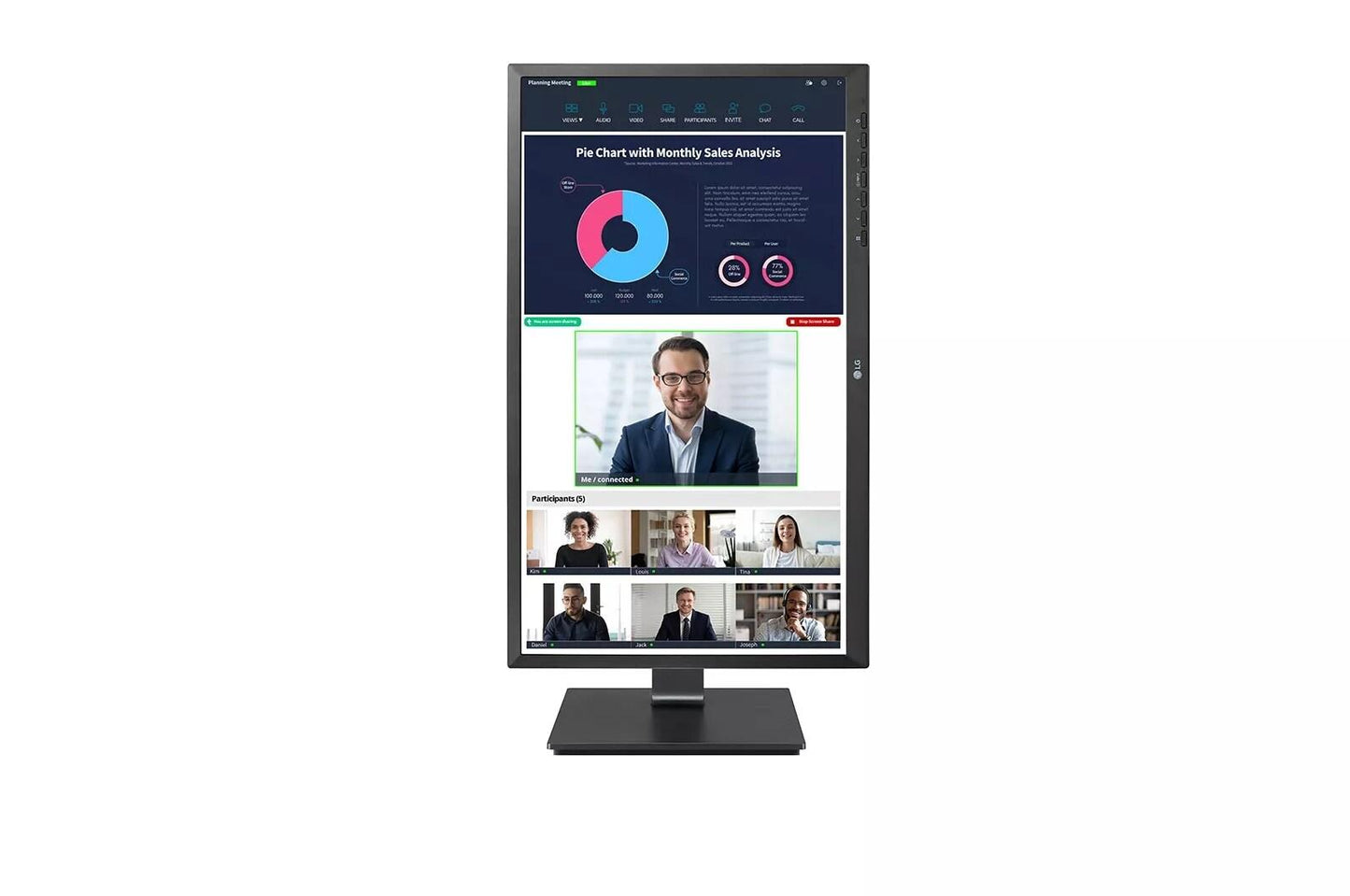 Lg 24MP750CB 24 Inch FHD IPS USB Type-C™ Monitor with Built-in Full HD Webcam & Mic