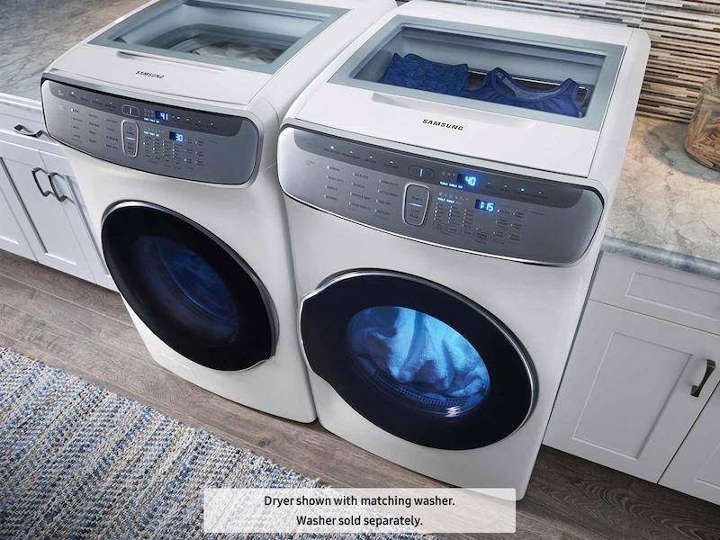 Samsung DVE60M9900W 7.5 cu. ft. Smart Electric Dryer with FlexDry™ in White