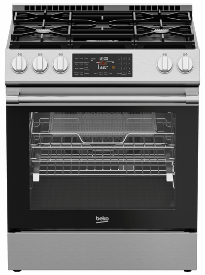 Beko SLGR30524SS 30" Slide-In Range