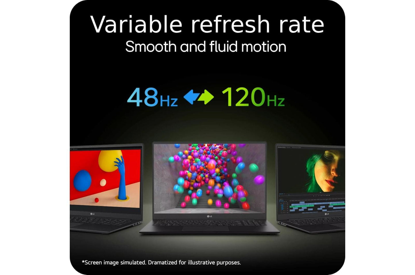16Z90SPKADB8U1 LG gram Pro 16 Inch OLED Thin and Lightweight Laptop, Intel® Evo™ Edition - AI-enabled Intel® Core™ Ultra 7 processor, Windows 11 Home, 32GB RAM, 1TB SSD, Black