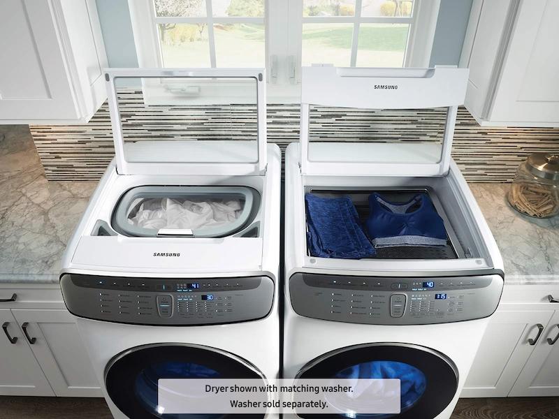 Samsung DVE60M9900W 7.5 cu. ft. Smart Electric Dryer with FlexDry™ in White