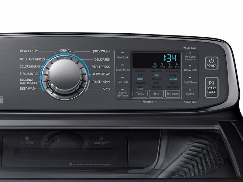 Samsung WA52M7750AV 5.2 cu. ft. activewash™ Top Load Washer in Black Stainless Steel